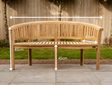 Teak-Gartenbank rund Washington 160 cm
