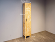 Badschrank 40x32x200cm - White Wash - 1 Tür