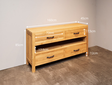 Badezimmerschrank aus Teakholz 160x45x85cm - Natur