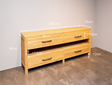 Teak-Badezimmerschrank 200x45x85 cm – naturbelassen