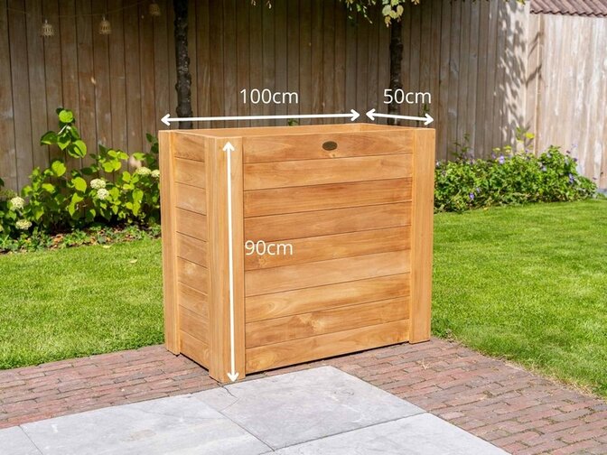 Teak-Pflanzkübel 50 x 100 x 90 cm