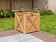 Teak-Pflanzkübel mit Kreuz 70x70cm