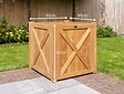 Teak-Pflanzkübel quadratisch 90x90cm mit Kreuz