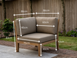 Polster New Ibiza Eckmodul  86x86cm - Sand