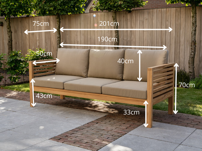 Teak-Loungesofa Palermo