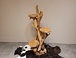 Etagere aus rustikalem Teak-Wurzelholz – 100 cm