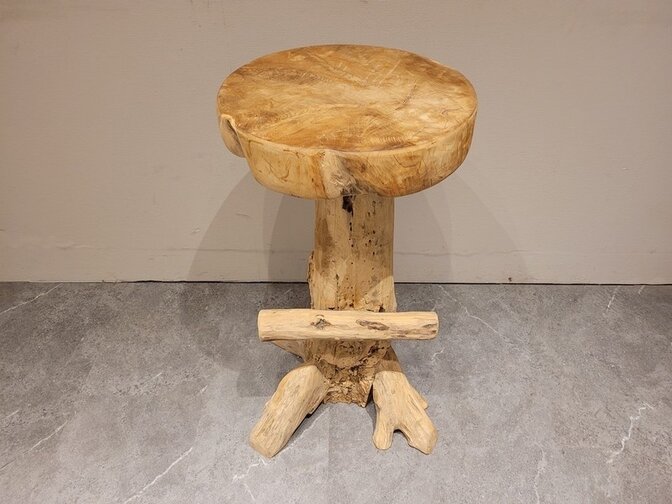 Teak-Stehtischhocker mit Fußstütze – 75 cm
