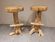 Teak-Stehtischhocker mit Fußstütze – 75 cm