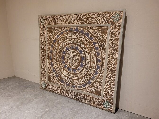 Wanddekoration mit Holzschnitzerei 120 x 110 cm – SKA24106-09