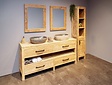 Badezimmermöbel-Set für 2 Personen 180 cm | White Wash