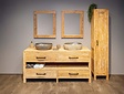 Badezimmermöbel-Set für 2 Personen 180 cm | White Wash