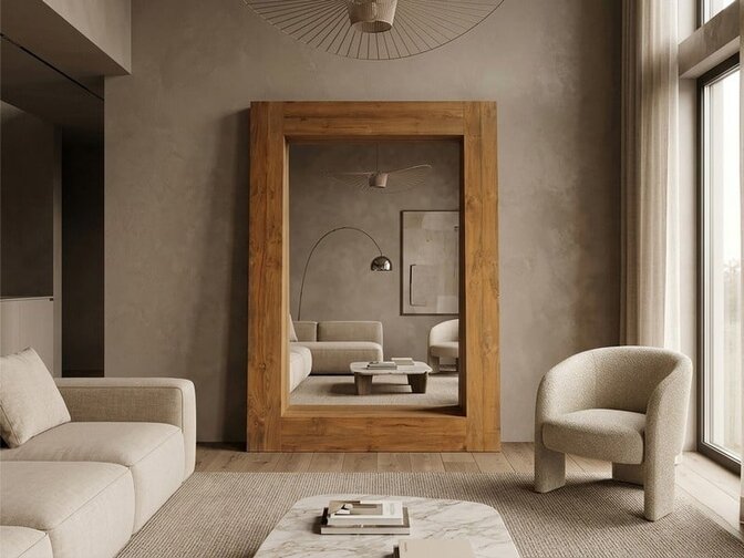 Standspiegel 140 x 200 cm – Natural – Teak