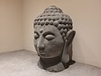 Buddha-Kopf – 110 cm – grau
