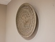 Runde Holzschale mit Gravur - 60cm