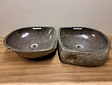 2 Flusssteinwaschbecken - 46x43x15cm - FL22863