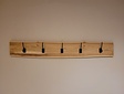Teak-Wandgarderobe mit 5 Haken 20x120cm