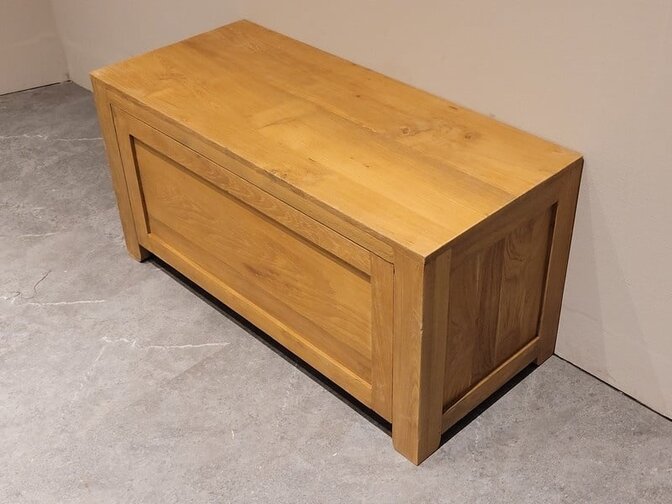 Teak-Schuhschrank 90 cm – Natur