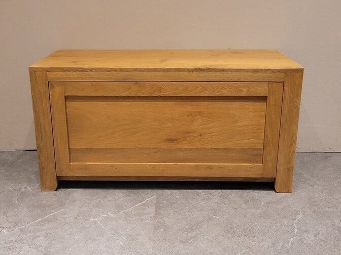 Teak-Schuhschrank 90 cm – Natur