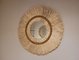 Runder Spiegel 110 cm – Gracio – Abaca-Rahmen