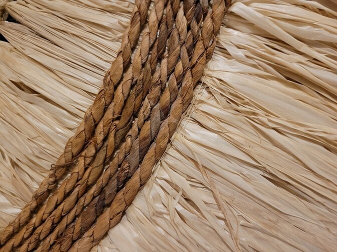 Runder Spiegel 110 cm – Gracio – Abaca-Rahmen