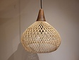 Lampenschirm im Ibiza-Stil 40x40 cm - Holzfassung