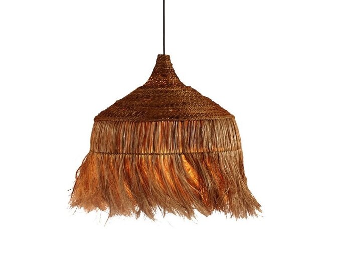 Hängelampe im Ibiza-Stil 50x50 cm - Abaca