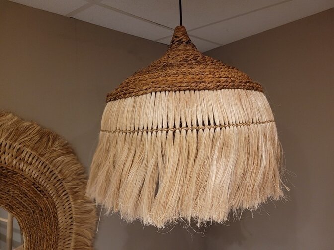 Hängelampe im Ibiza-Stil 50x50 cm - Abaca
