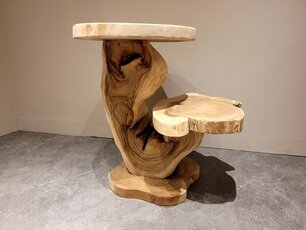 Große Etagere - Suar-Holz - 90x70x90 cm