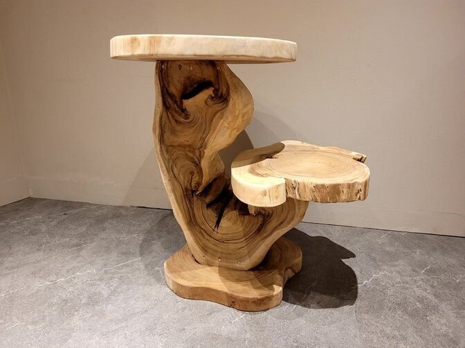 Große Etagere - Suar-Holz - 90x70x90 cm