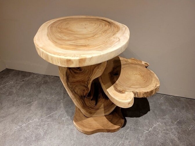 Große Etagere - Suar-Holz - 90x70x90 cm
