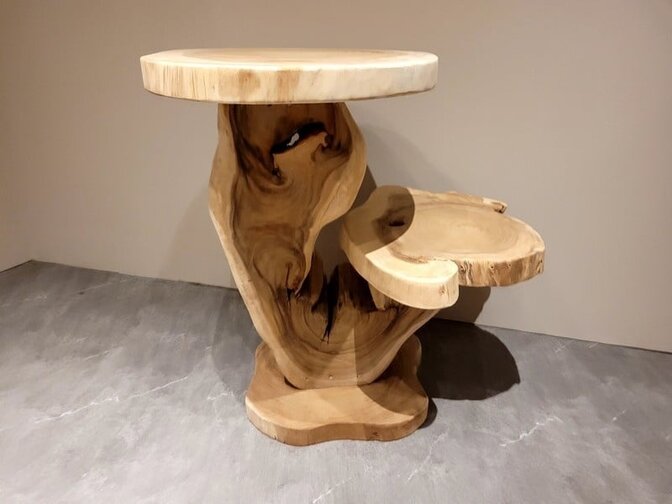 Große Etagere - Suar-Holz - 90x70x90 cm
