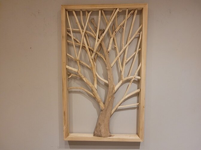 3D-Wanddekoration mit Ästen – 60 x 100 x 6 cm