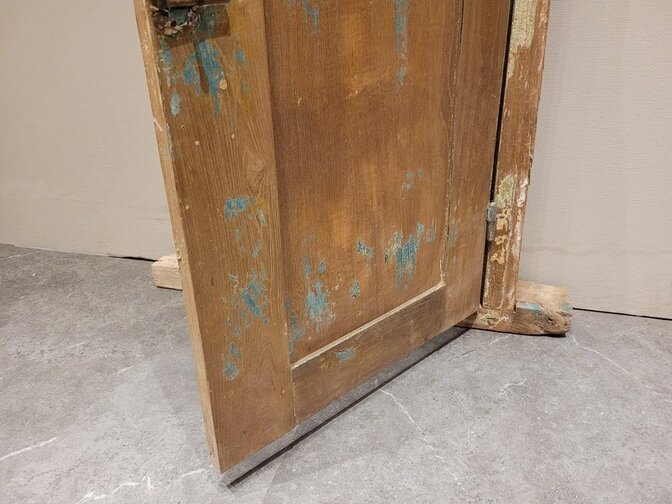 Indonesisches Holzfenster mit Fensterladen – 80 x 100 x 9 cm