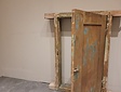 Indonesisches Holzfenster mit Fensterladen – 80 x 100 x 9 cm