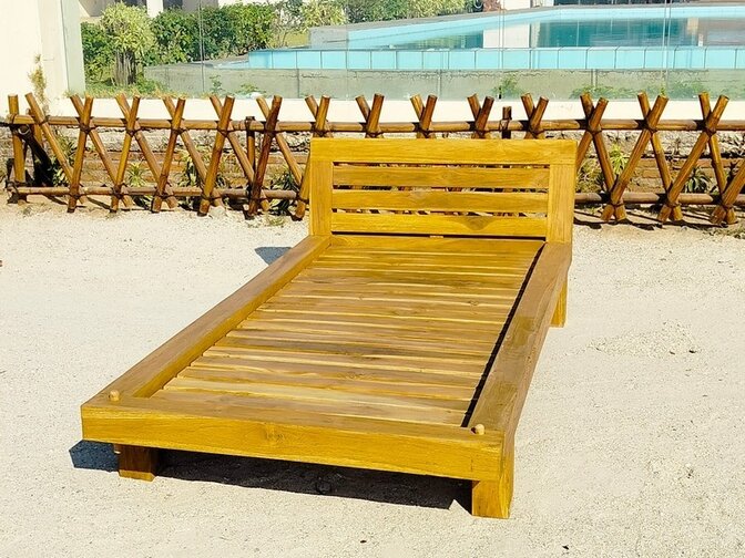 Teakholz-Bett – Sella Tagesliege – Einzelbett – zerlegbar