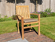 Teak Gartenset Verona 220 mit 6 Stühlen Torino vertikal