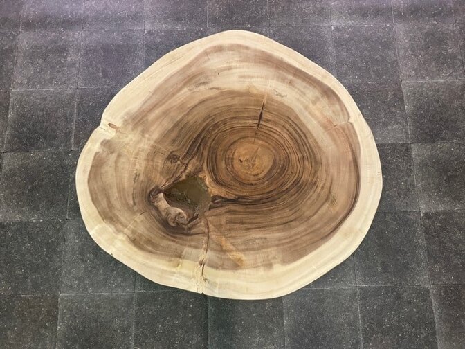 Runde Baumstamm-Tischplatte 115/125 cm - IJ116-523