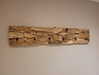 Wandgarderobe aus Teakholz 130 x 25 cm – Wurzelholz