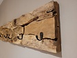 Wandgarderobe aus Teakholz 130 x 25 cm – Wurzelholz