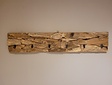 Wandgarderobe aus Teakholz 130 x 25 cm – Wurzelholz