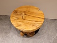 Runder Couchtisch 60 x 45 cm - Teakholz aus Wurzelholz
