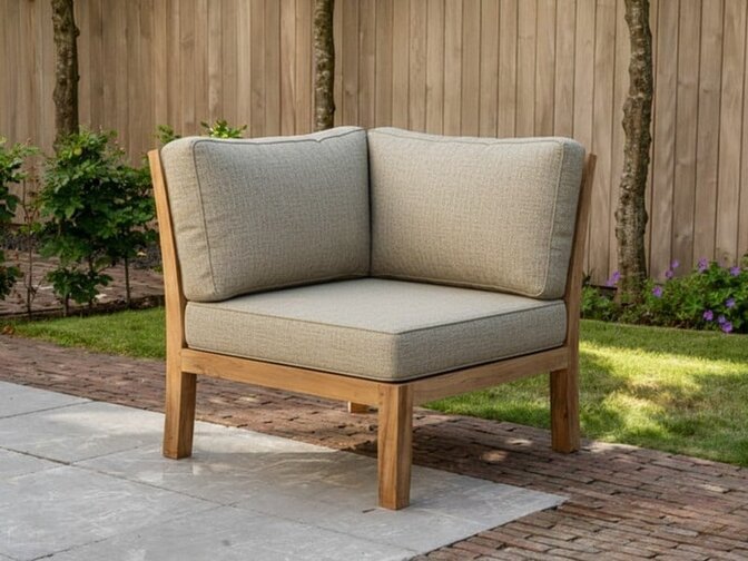 Polster New Ibiza Eckmodul 86x86cm - Taupe meliert 180