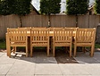 Gartenmöbelgarnitur für 8 Personen mit 300 cm langem Gartentisch Verona und Blockholzstühlen