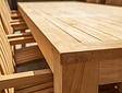 Gartenmöbelgarnitur für 8 Personen mit 300 cm langem Gartentisch Verona und Blockholzstühlen