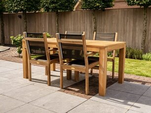 Gartenmöbelset Verona 180 für 4 Personen mit 4 Stühlen Batyline