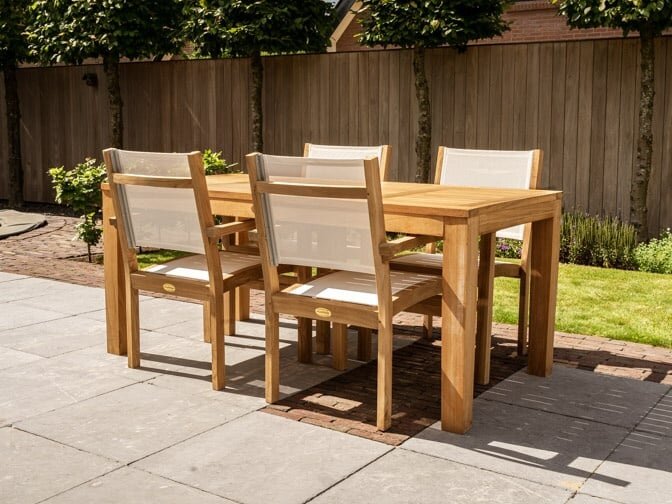Gartenmöbelset Verona 180 für 4 Personen mit 4 Stühlen Batyline