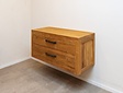 Hängender Waschtisch 110 x 45 x 50 cm – Naturfarbe
