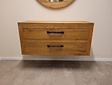 Hängender Waschtisch 110 x 45 x 50 cm – Naturfarbe