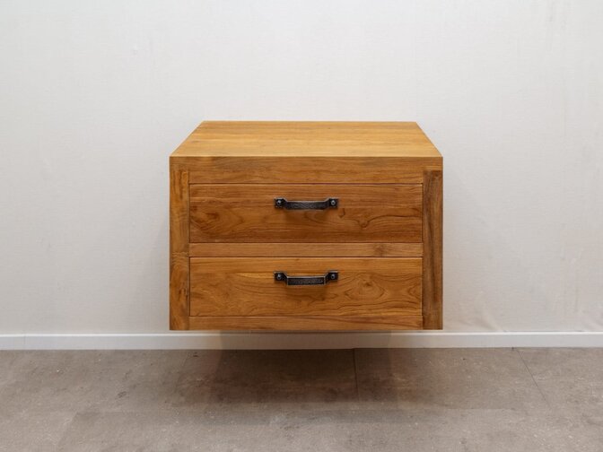 Schwebender Waschtisch 80 x 45 x 50 cm – Naturfarbe
