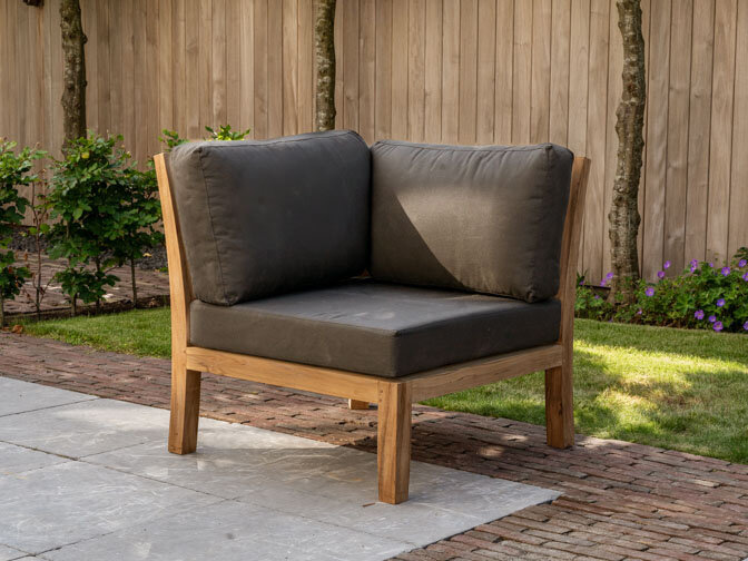 Polster New Ibiza Eckmodul  86x86cm - Grau
